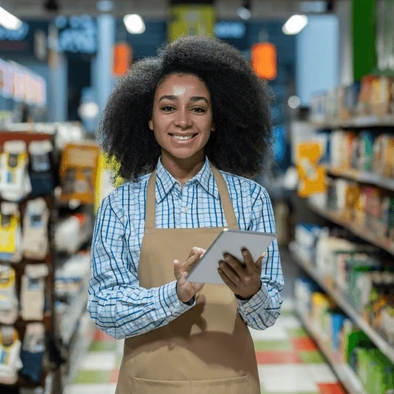 Stock photo retail worker